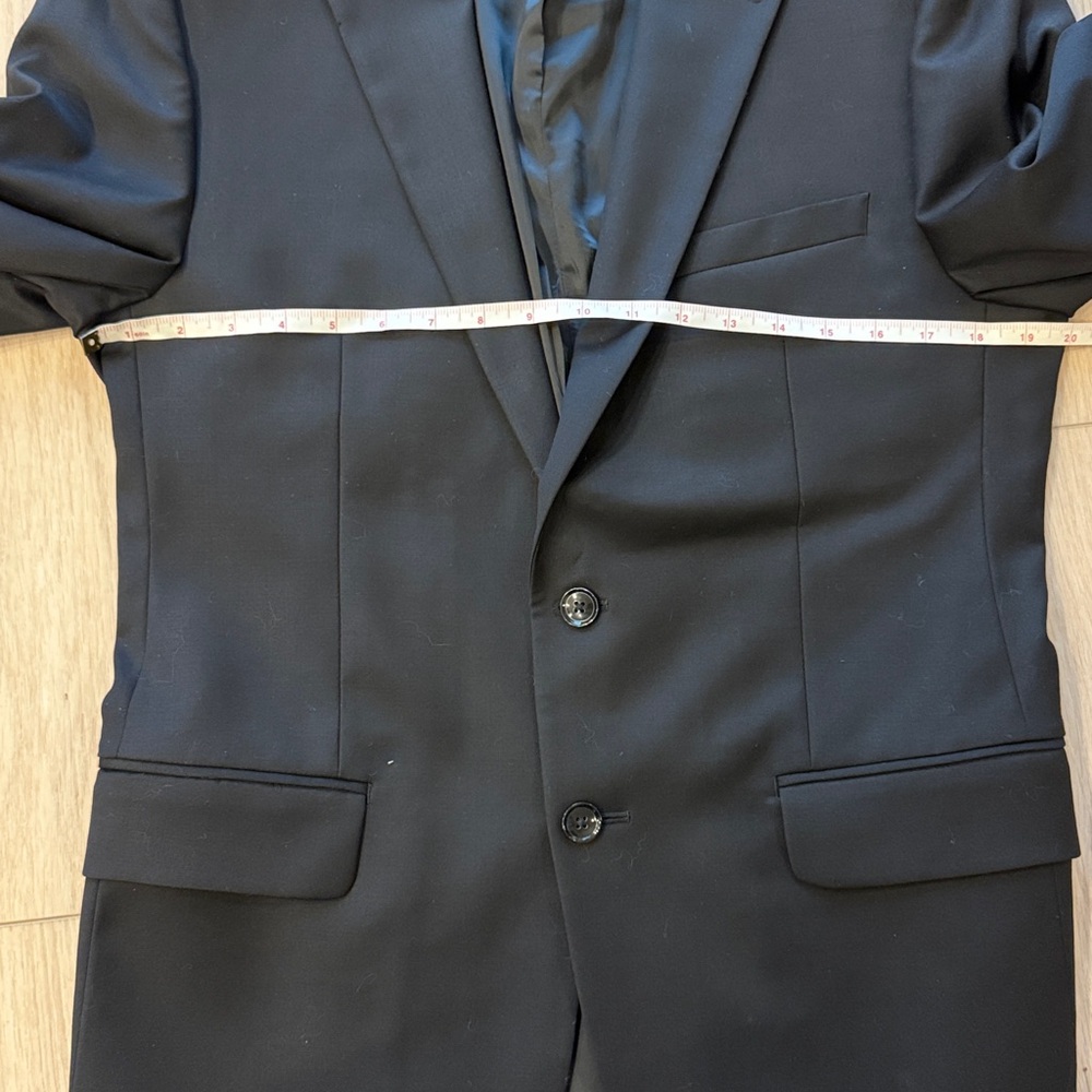 Calvin Klein | Slim-fit Stretch 2 Piece Black Suit SZ 42R W32/32 - Picture 6 of 15